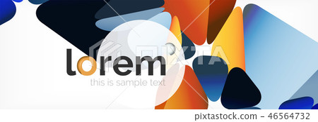 Vector colorful geometric triangle background, crystal banner design 46564732