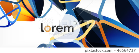 Vector colorful geometric triangle background, crystal banner design 46564737