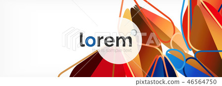 Vector colorful geometric triangle background, crystal banner design Vector colorful geometric triangle background, crystal banner design 46564750