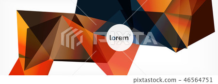 Vector colorful geometric triangle background, crystal banner design Vector colorful geometric triangle background, crystal banner design 46564751