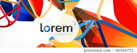 Vector colorful geometric triangle background, crystal banner design Vector colorful geometric triangle background, crystal banner design 46564752