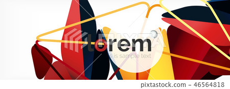 Modern geometric background. Poster template with polygonal elements 46564818