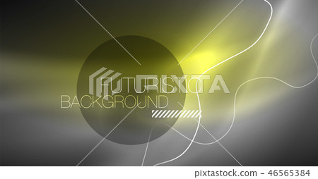 Neon lines wave background. Abstract composition Neon lines wave background. Abstract composition 46565384