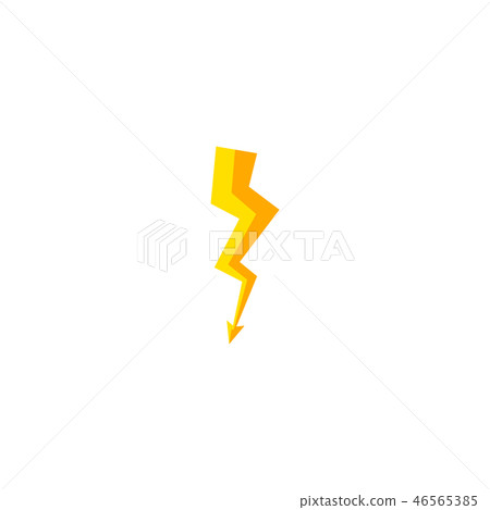 Flash and thunder bolt icon. 46565385