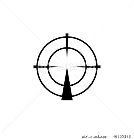 Simple sniper rifle aim target. Simple sniper rifle aim target. 46565388