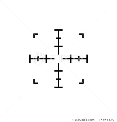 Simple sniper rifle aim target. Simple sniper rifle aim target. 46565389