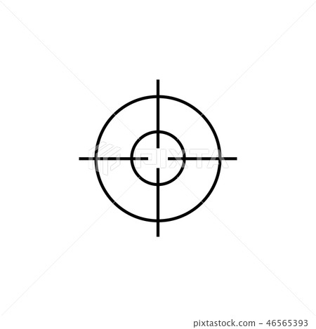 Military sniper rifle scope collimator sight icon. Military sniper rifle scope collimator sight icon. 46565393