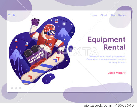 Skiing and Snowboarding Banner 46565549