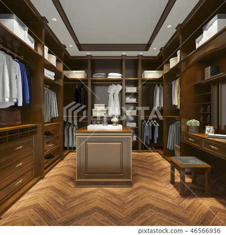 uxury scandinavian wood walk in closet  46566936
