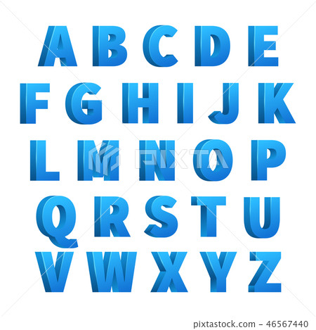 Ice blue 3d letters, characters, alphabet, lettering Ice blue 3d letters, characters, alphabet, lettering 46567440