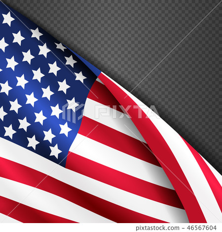 Patriotic vector background with american USA waving flag Patriotic vector background with american USA waving flag 46567604