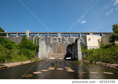 Aibetsu dam on a summer day Aibetsu dam on a summer day 46569399