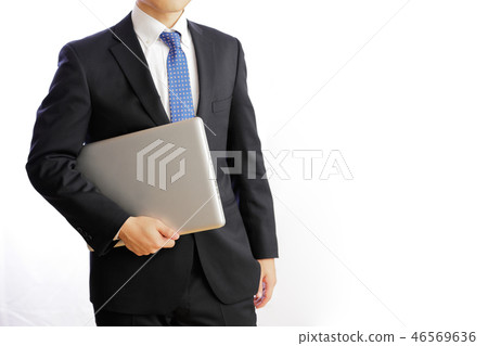 Personal computer and businessman Personal computer and businessman 46569636