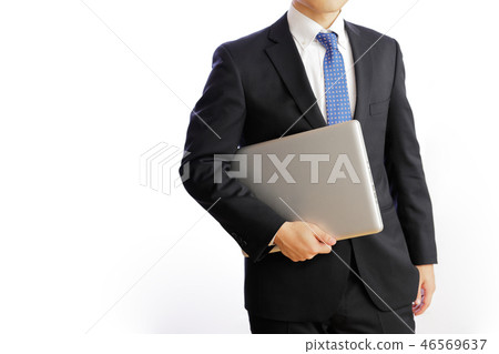 Personal computer and businessman Personal computer and businessman 46569637