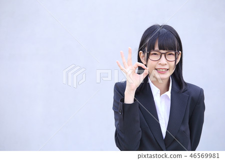 Business woman OK sign Business woman OK sign 46569981