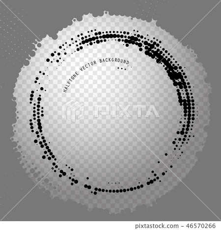 Round abstract halftone transparent background for design music disc. 46570266