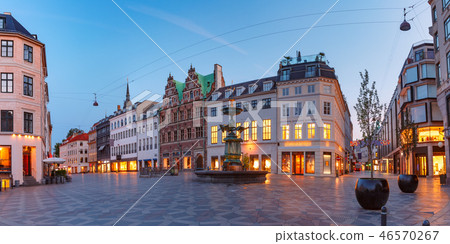 Stroget street, Amagertorv, Copenhagen, Denmark 46570267