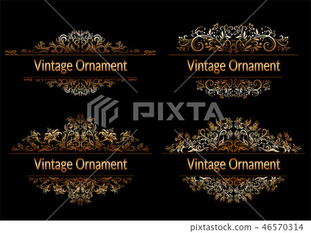 Vintage Floral Ornament 46570314