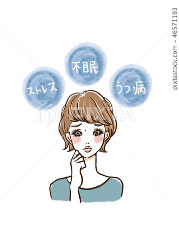 Anxious woman 46571193
