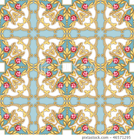 Luxury seamless pattern with gems Luxury seamless pattern with gems 46571295