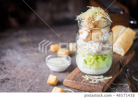 Fresh caesar salad Fresh caesar salad 46571438