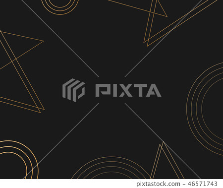 Gold lines and dark abstract vector background 46571743