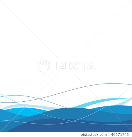 Blue wave concept abstract vector background 46571745