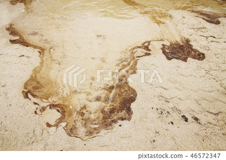 Oil and Sand, Oil Spill on Beach 46572347