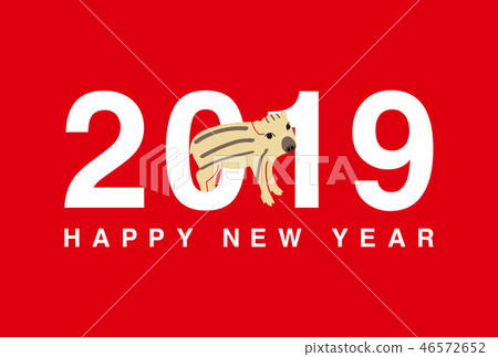 新年賀卡2019年 46572652
