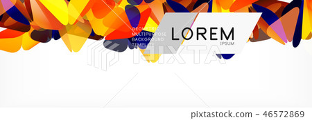 Triangle 3d polygonal art style. Future geometric design. Vector geometry futuristic illustration 46572869