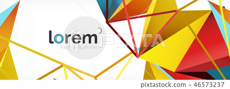 Vector colorful geometric triangle background, crystal banner design 46573237
