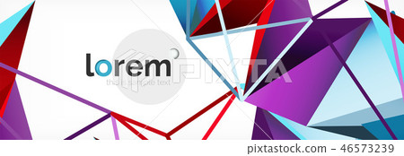Vector colorful geometric triangle background, crystal banner design Vector colorful geometric triangle background, crystal banner design 46573239