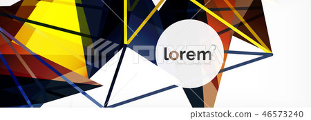Modern geometric background. Poster template with polygonal elements 46573240