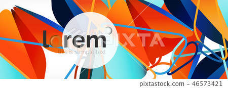 Modern geometric background. Poster template with polygonal elements Modern geometric background. Poster template with polygonal elements 46573421