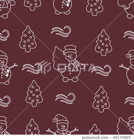 Christmas, New Year 2019 seamless pattern Christmas, New Year 2019 seamless pattern 46574805