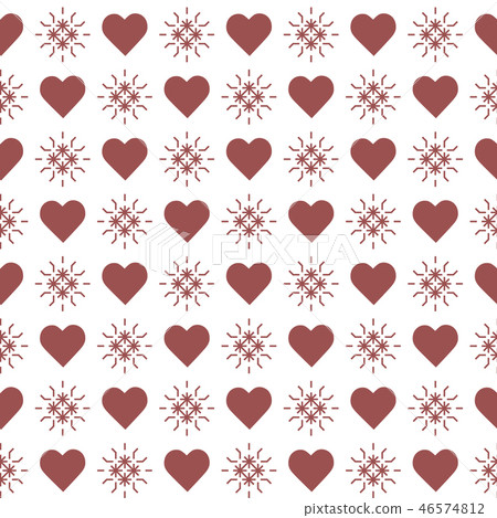 Seamless pattern with hearts Valentine's Day - Stock Illustration ...
