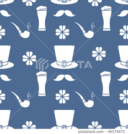 Seamless pattern St. Patrick's Day. Irish vector Seamless pattern St. Patrick's Day. Irish vector 46574875