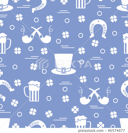 Seamless pattern St. Patrick's Day. Irish vector 46574877