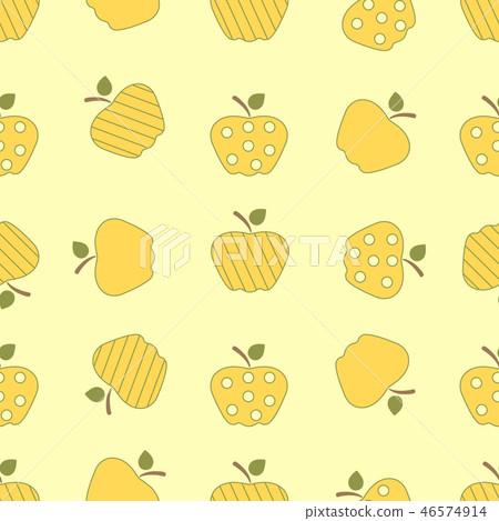 Seamless pattern with apples Fruit background. 46574914