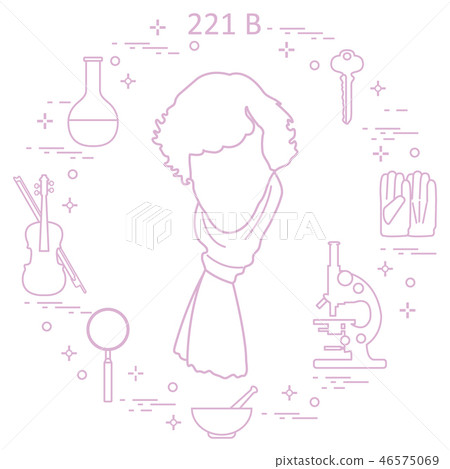 Private detective Sherlock Holmes with variety Private detective Sherlock Holmes with variety 46575069