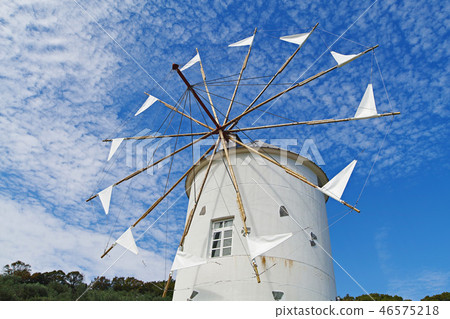 [Shodojima]希臘風車在橄欖園（風車） 46575218