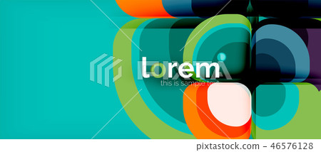 Round triangles geometric shapes composition 46576128