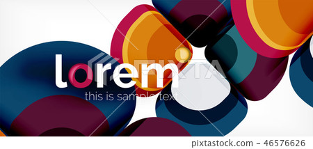 Round triangles geometric shapes composition 46576626