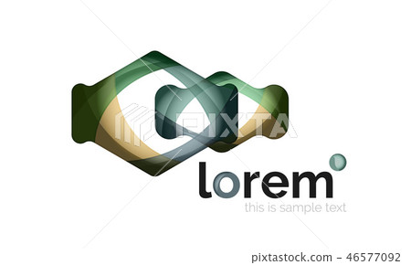 Abstract geometric design logo made of flowing elements Abstract geometric design logo made of flowing elements 46577092