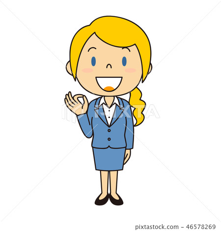 站立在衣服好姿勢的外國婦女 46578269