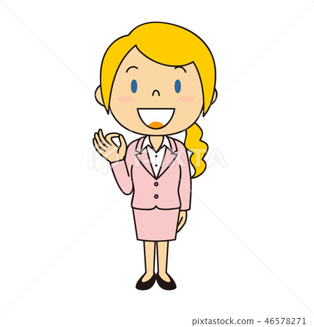 站立在衣服好姿勢的外國婦女 46578271