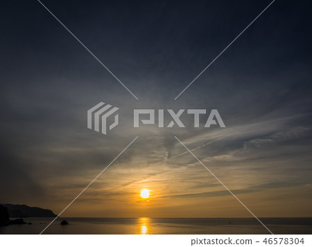 Sunset on Kasumi Coast Imakourahama 46578304
