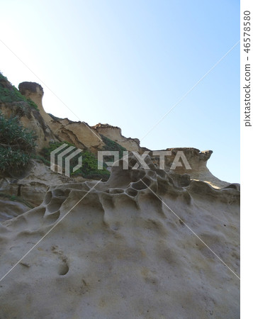 Rock surface of Noyanagi Geological Park 46578580