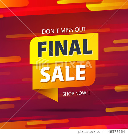 Yellow orange tag final sale promotion banner Yellow orange tag final sale promotion banner 46578664