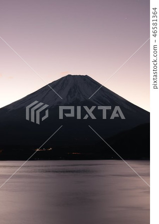 Fuji before dawn Lake Motosu 46581364
